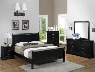 Black Queen 4pc Bed Set